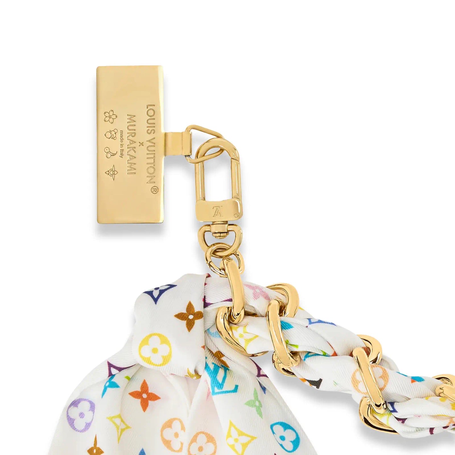 LOUIS VUITTON MULTICOLOR FOULARD CHAIN LV X TM BAG CHARM