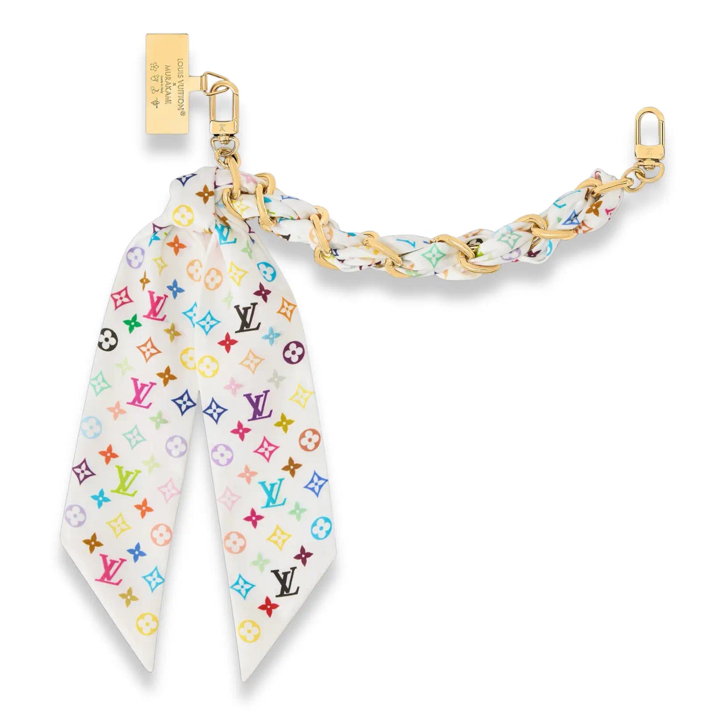 LOUIS VUITTON MULTICOLOR FOULARD CHAIN LV X TM BAG CHARM