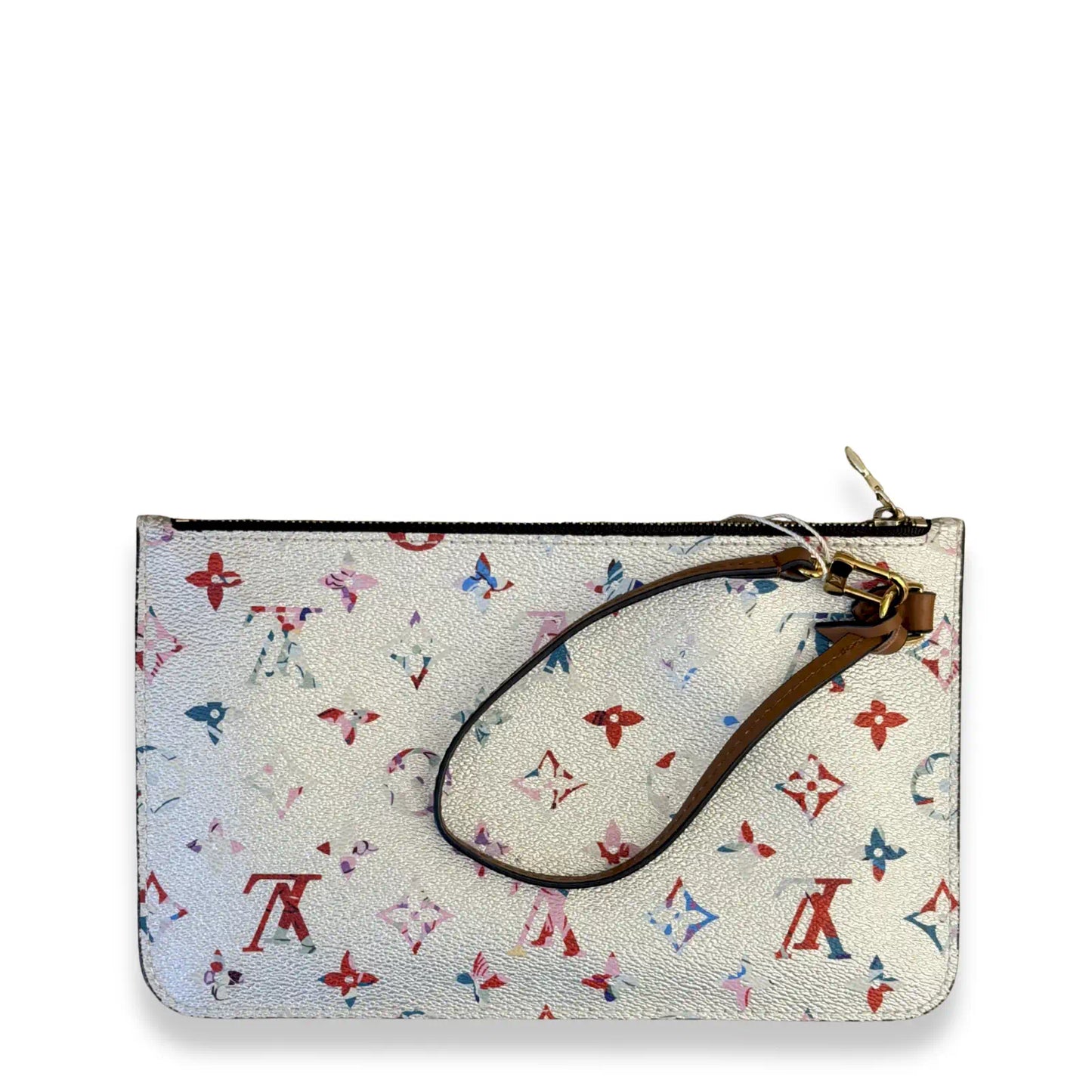 LOUIS VUITTON SILVER MULTICOLOR MONOGRAM WRISTLET POUCH