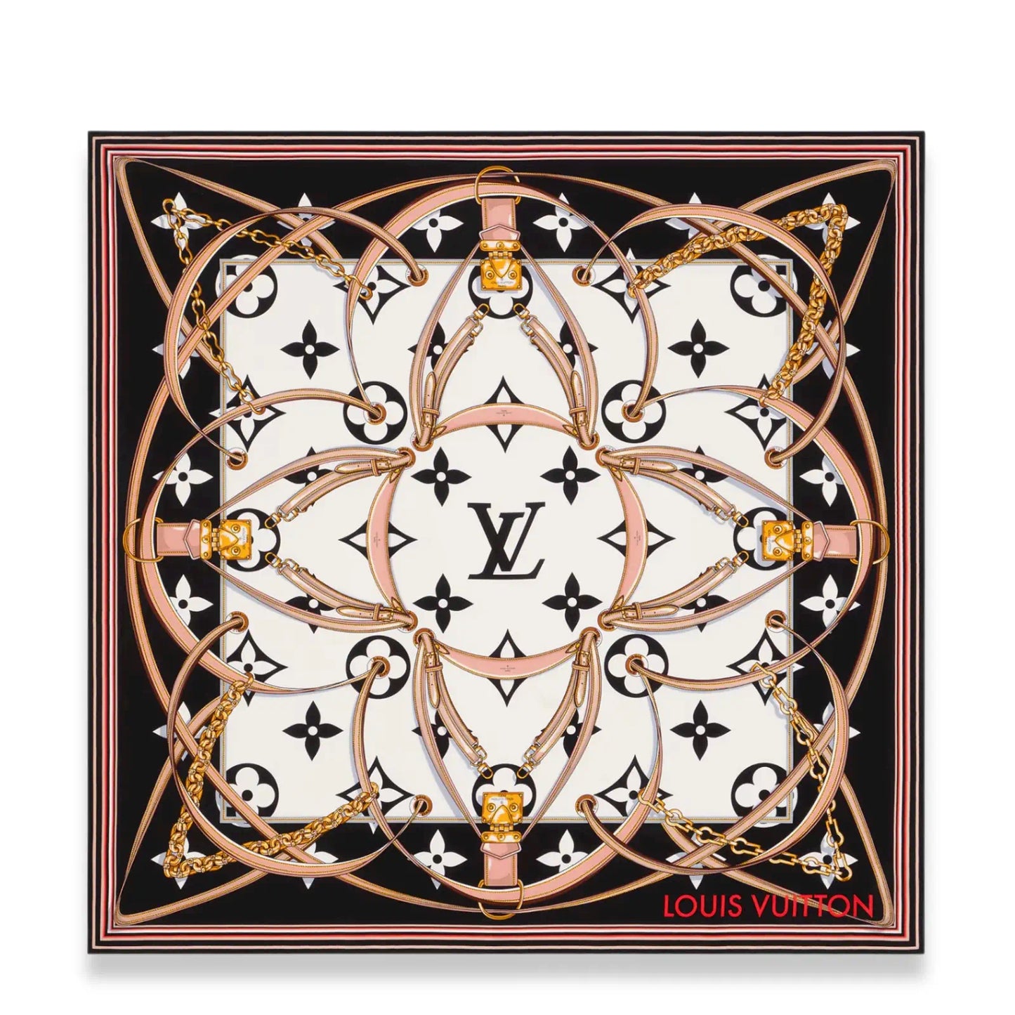 LOUIS VUITTON NOIR ULTIMATE MONOGRAM 90 SILK SCARF