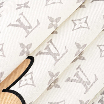 LOUIS VUITTON WHITE MONOGRAM SUPERFLAT LV X TM SCARF