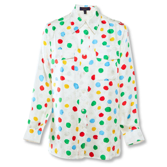 LOUIS VUITTON X YAYOI KUSAMA POLKA DOT SILK SHIRT