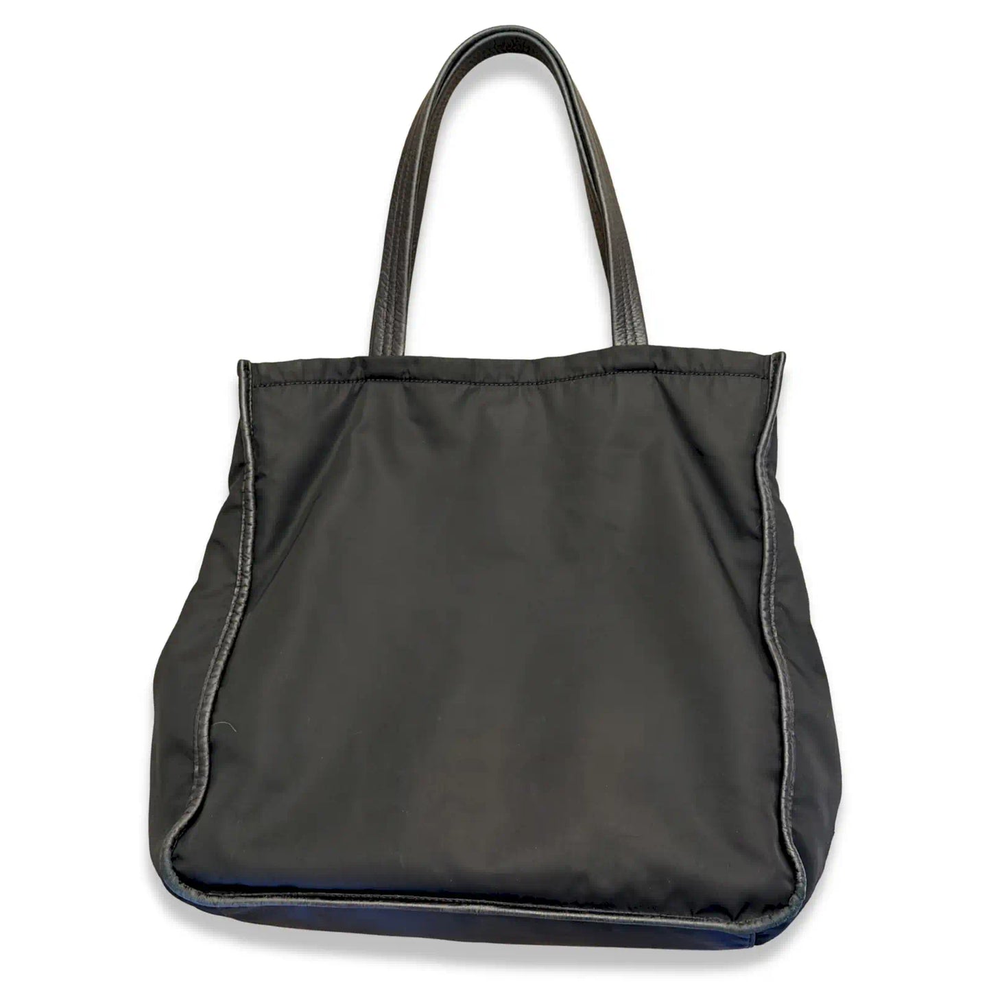 PRADA BLACK NYLON TOTE BAG