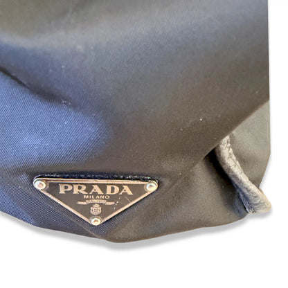 PRADA BLACK NYLON TOTE BAG