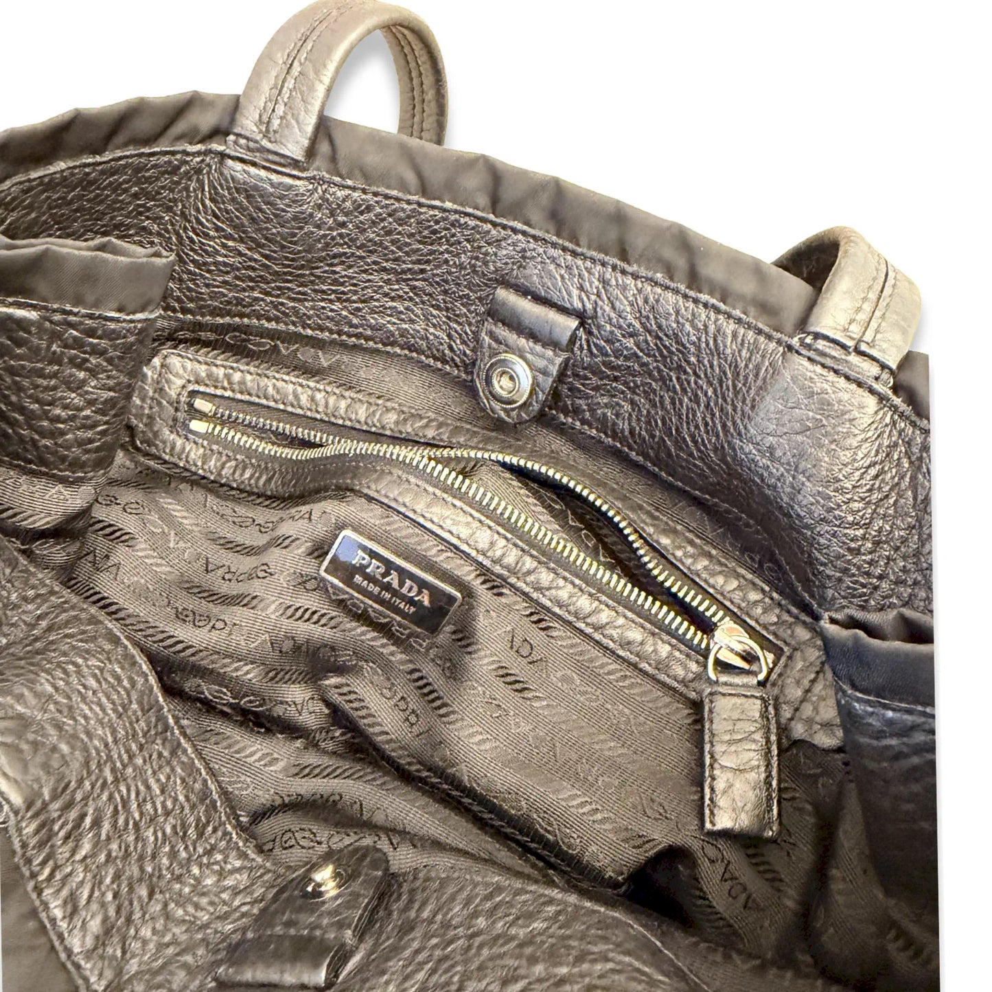 PRADA BLACK NYLON TOTE BAG