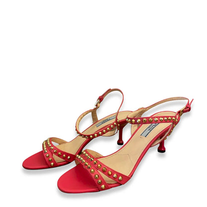 PRADA PINK STUDS SANDALS