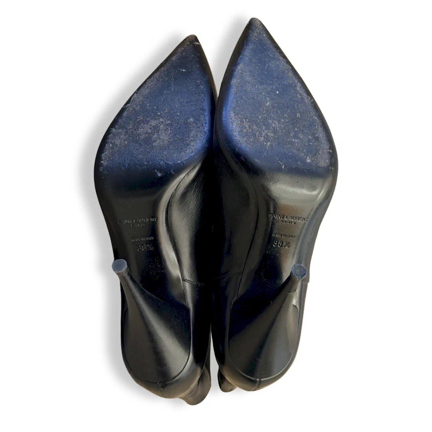 SAINT LAURENT BLACK LEATHER ANKLE BOOTS