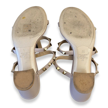 VALENTINO ROCKSTUD BEIGE SANDALS