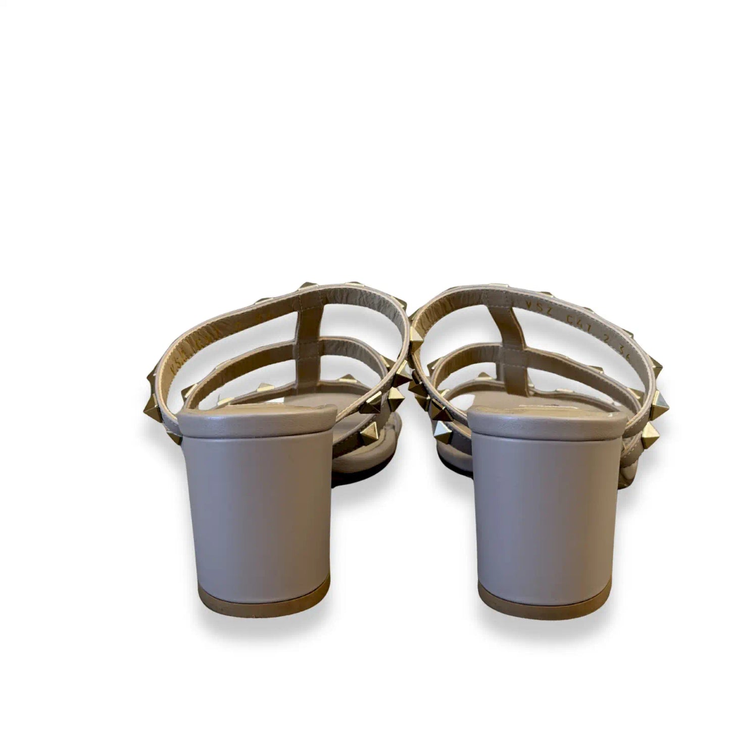 VALENTINO ROCKSTUD BEIGE SANDALS