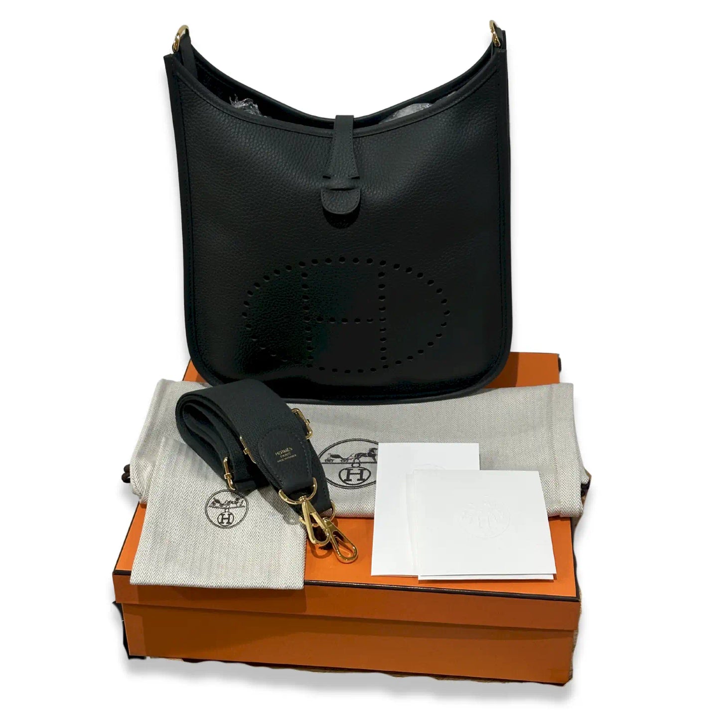 HERMÈS VERT MANGROVE EVELYNE 29 BAG