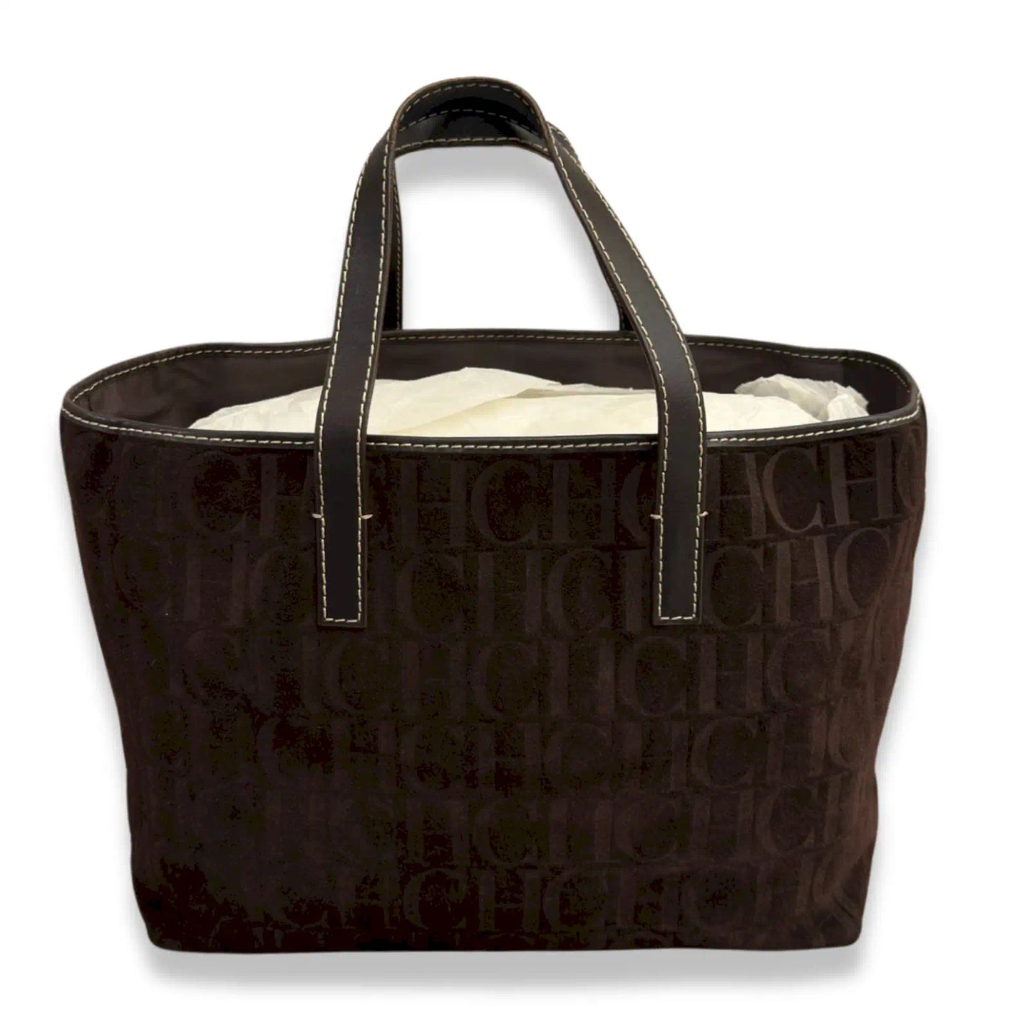 CAROLINA HERRERA BROWN TOTE BAG