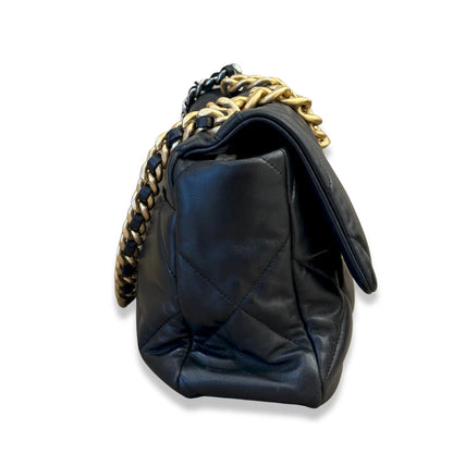 CHANEL BLACK MEDIUM 19 FLAP BAG
