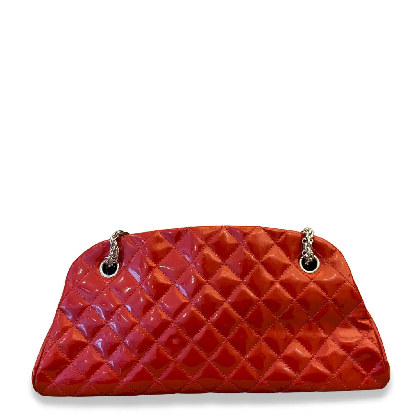 CHANEL RED MADEMOISELLE BOWLING BAG
