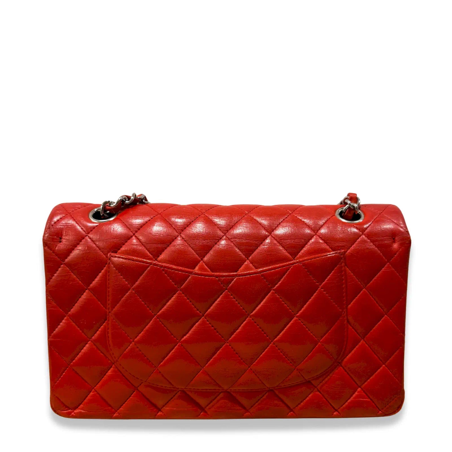 CHANEL RED MEDIUM CLASSIC FLAP BAG
