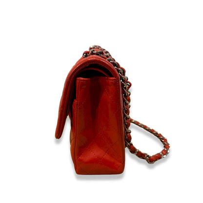 CHANEL RED MEDIUM CLASSIC FLAP BAG