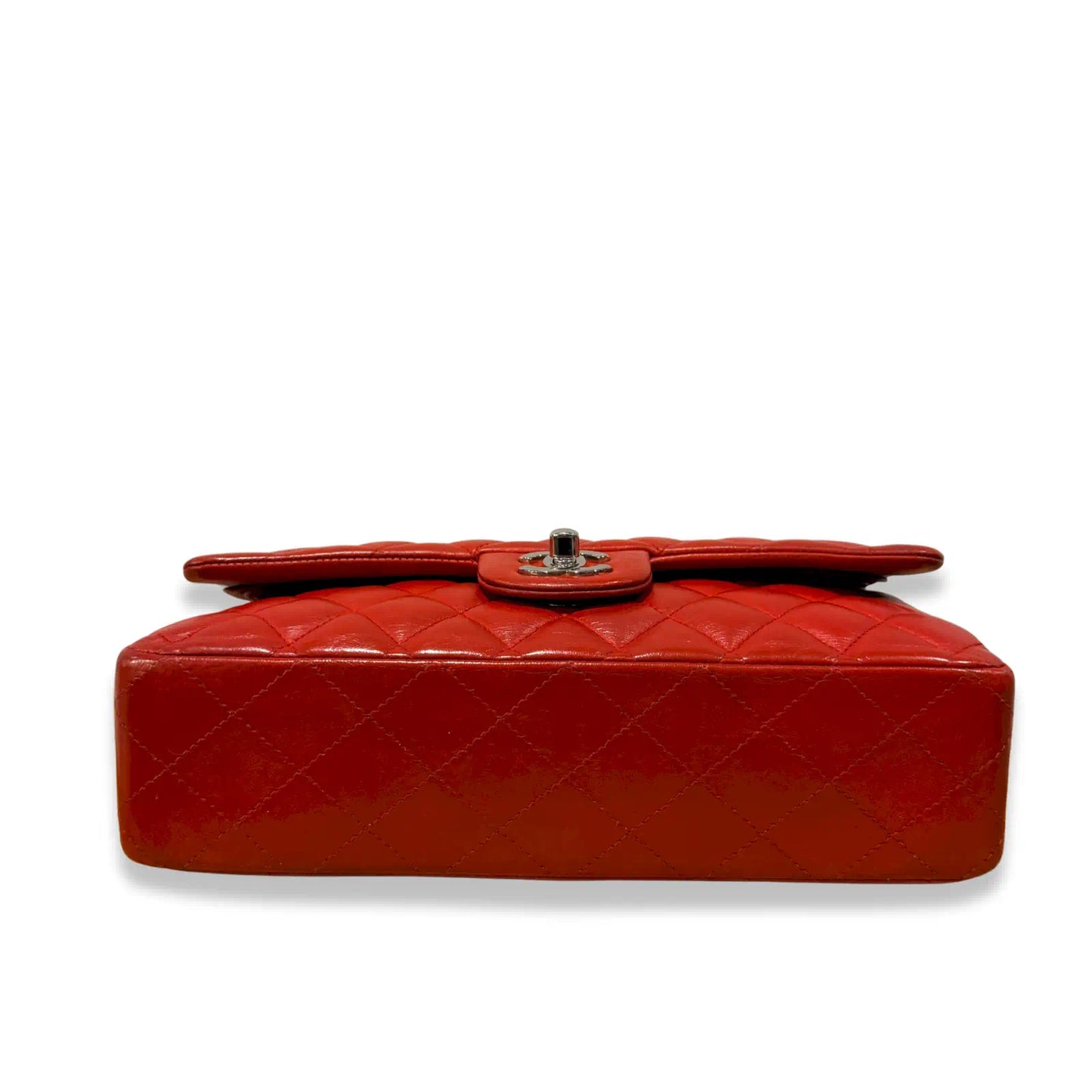 CHANEL RED MEDIUM CLASSIC FLAP BAG