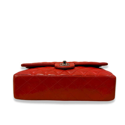 CHANEL RED MEDIUM CLASSIC FLAP BAG