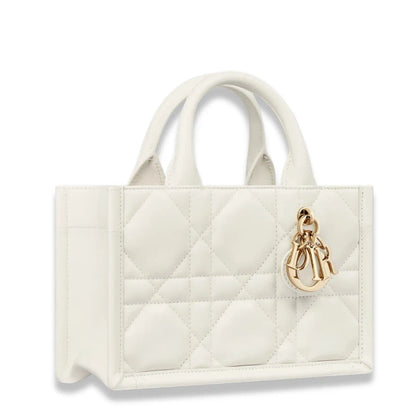 DIOR WHITE BOOK TOTE MINI BAG
