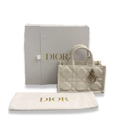 DIOR WHITE BOOK TOTE MINI BAG