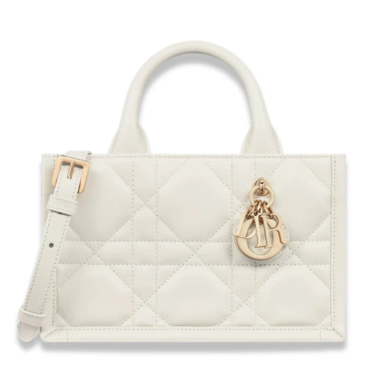 DIOR WHITE BOOK TOTE MINI BAG