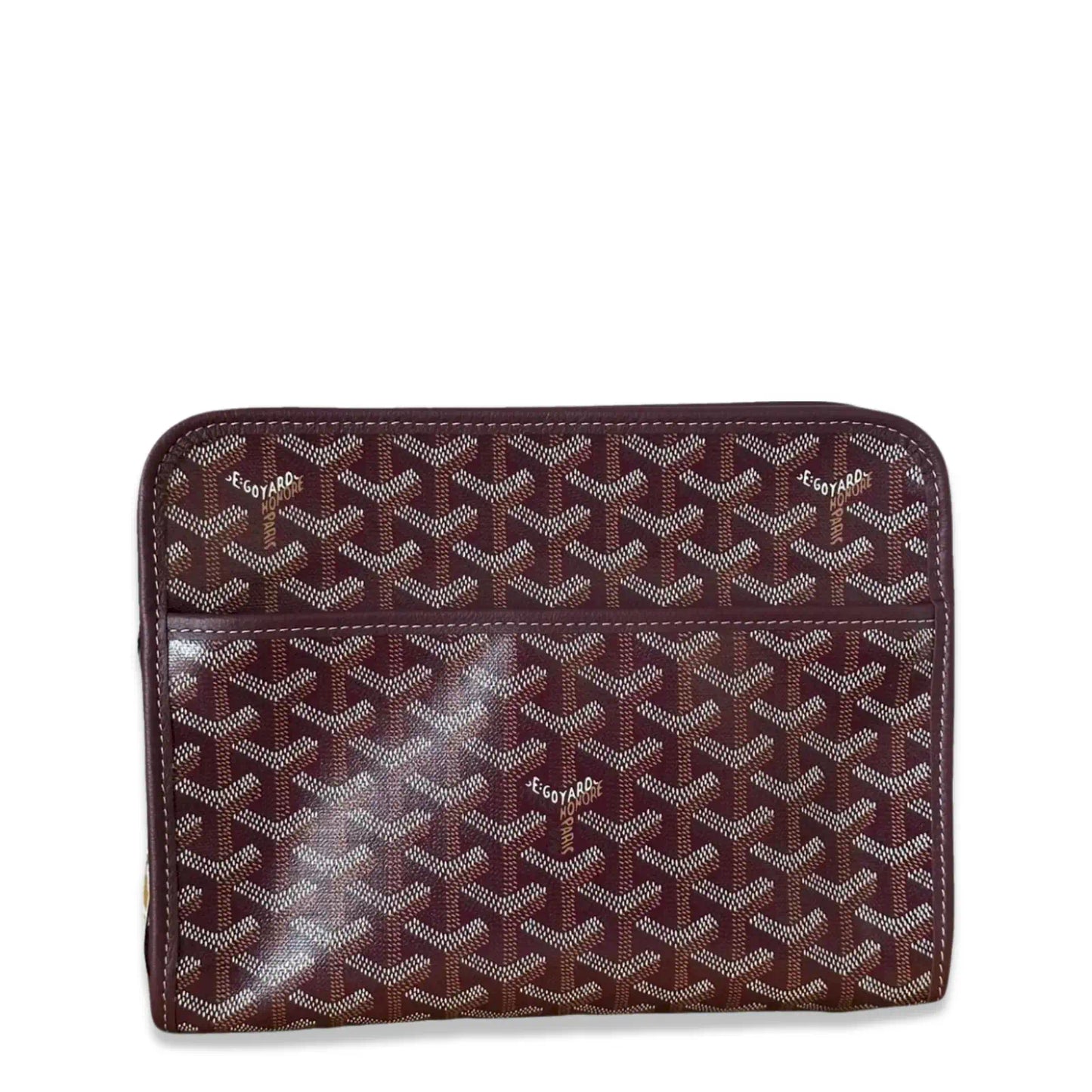 GOYARD BURGUNDY GOYARDINE JOUVENCE TOILERY POUCH