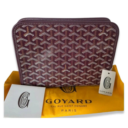 GOYARD BURGUNDY GOYARDINE JOUVENCE TOILERY POUCH