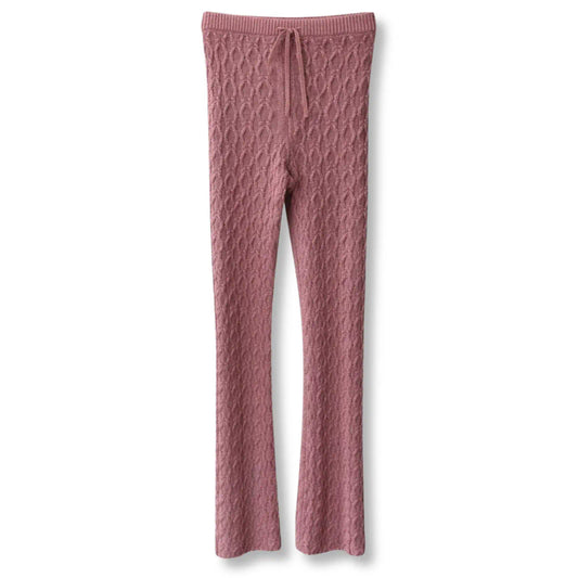 GUCCI ANTIQUE ROSE KNIT FLARED PANTS