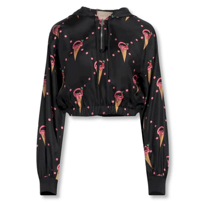 GUCCI ICE CREAM PRINT CROPPED JACKET