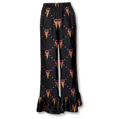 GUCCI ICE CREAM PRINT SILK TROUSERS