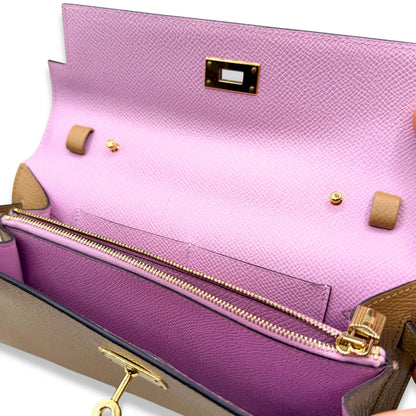 HERMÈS VERSO CHAI/PINK KELLY TO GO BAG