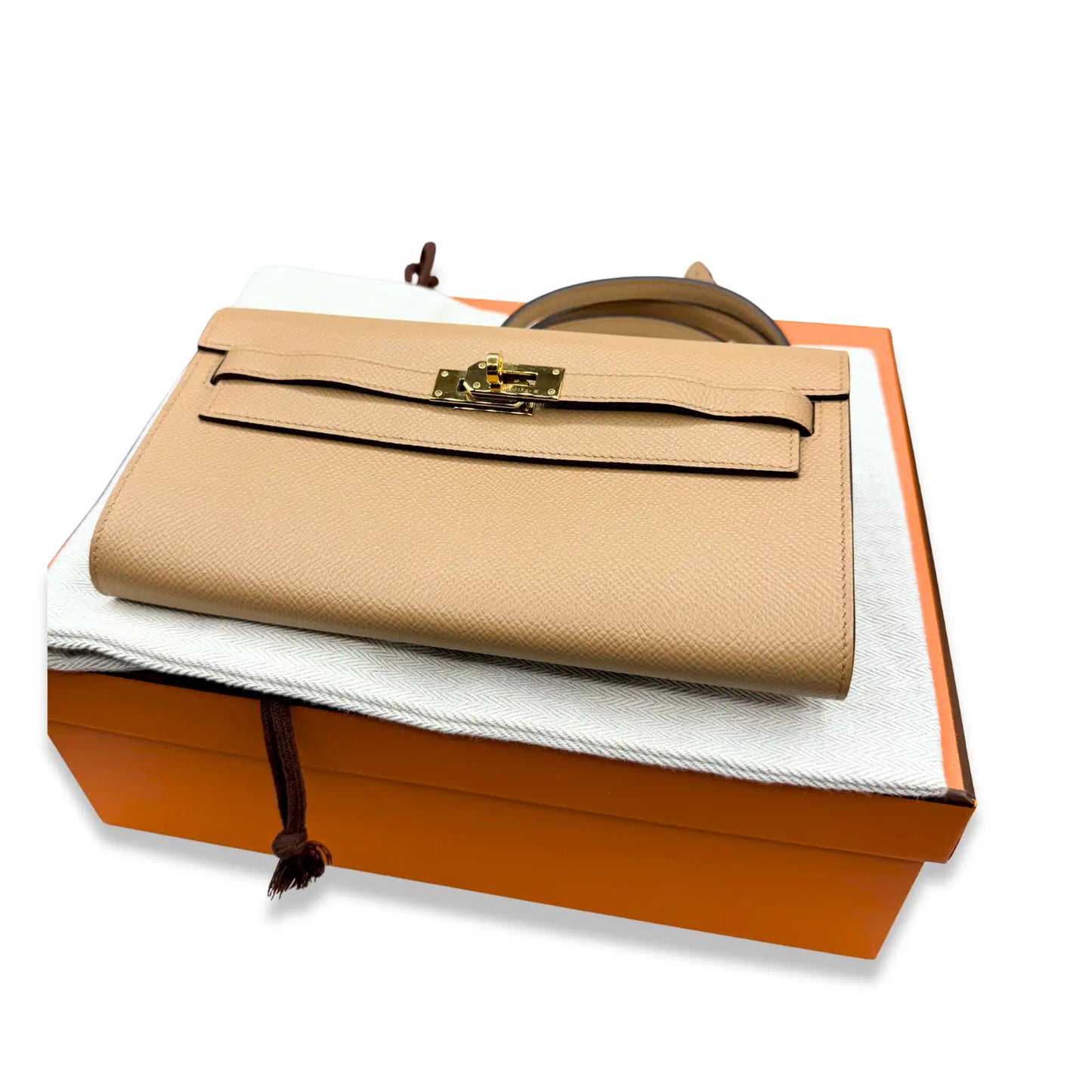 HERMÈS VERSO CHAI/PINK KELLY TO GO BAG