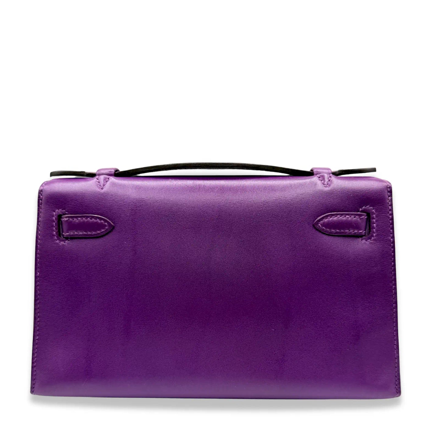 HERMÈS VIOLET TADELAKT KELLY POCHETTE BAG