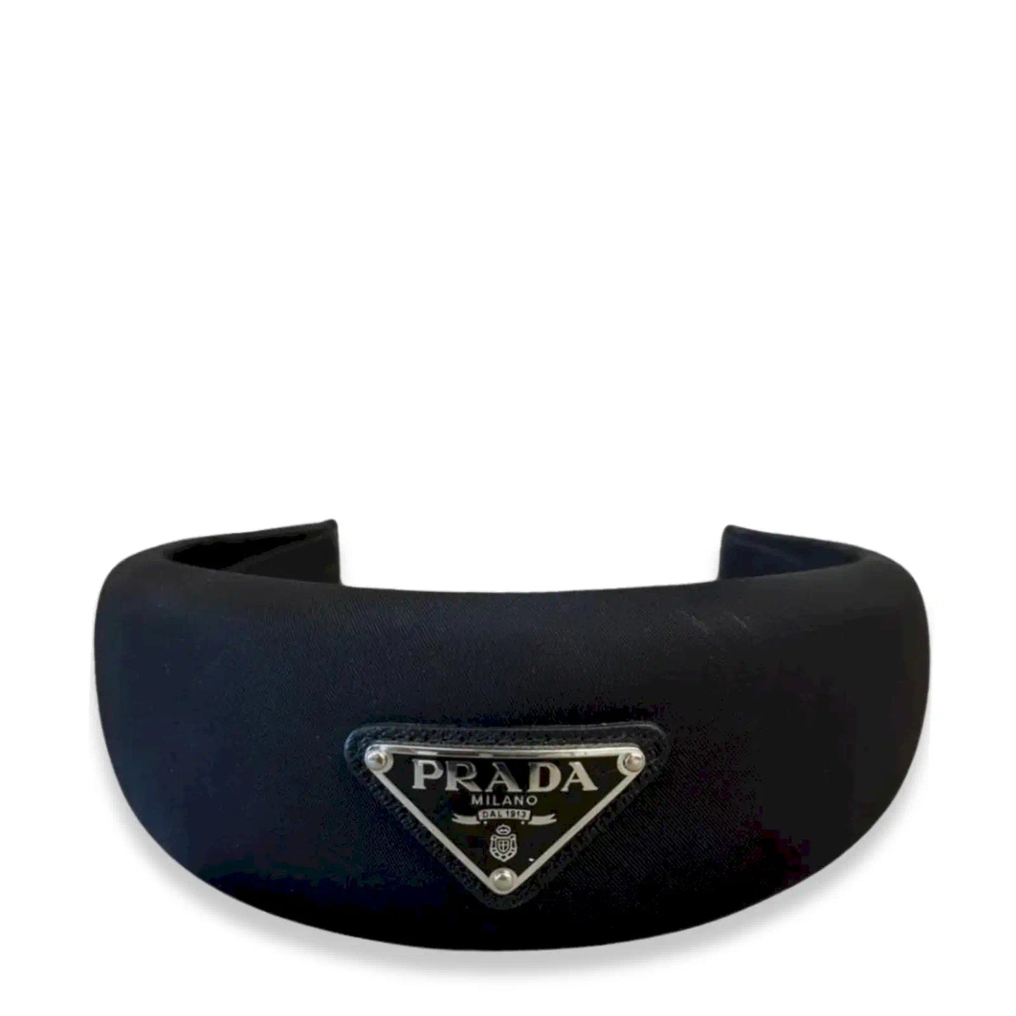 PRADA BLACK NYLON HEADBAND
