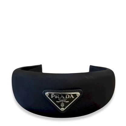PRADA BLACK NYLON HEADBAND