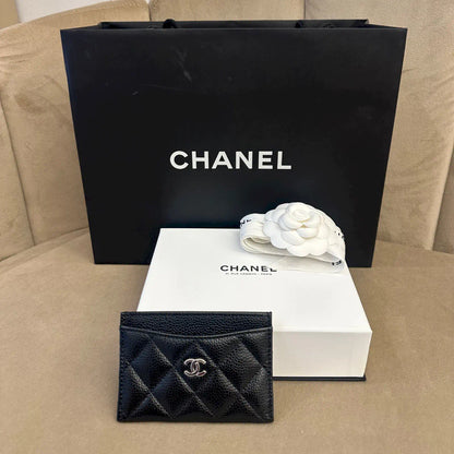 CHANEL BLACK CLASSIC CARD HOLDER