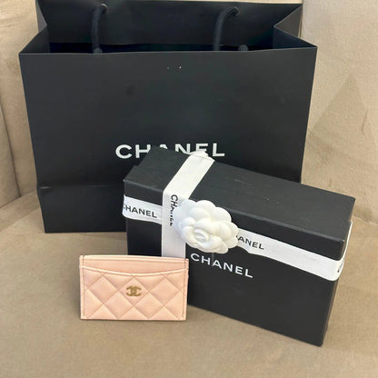 CHANEL PINK CLASSIC CARD HOLDER