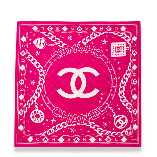 CHANEL PINK SILK CARRÉ