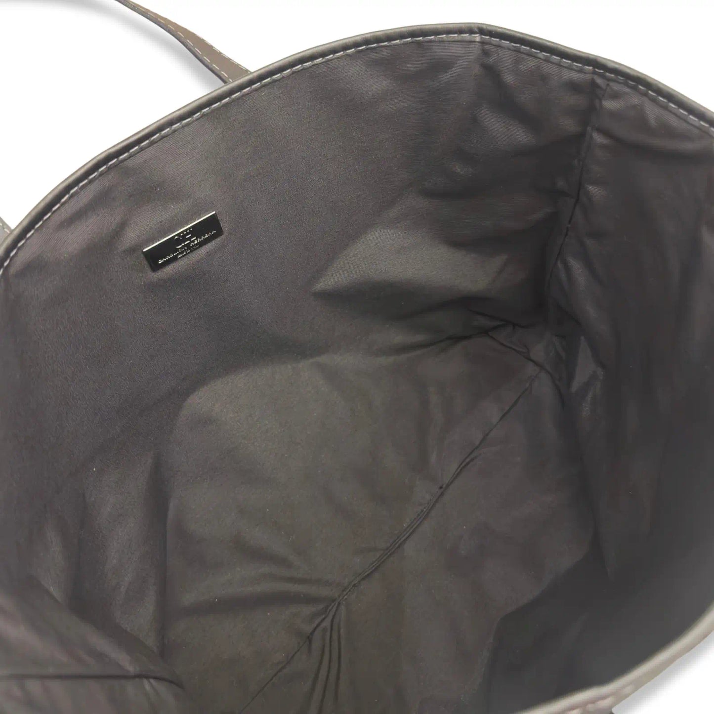 CAROLINA HERRERA MONOGRAM BLACK CANVAS TOTE BAG