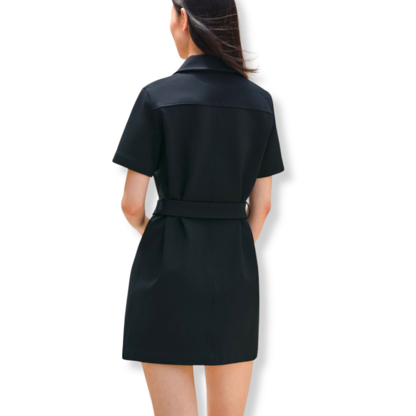 HERMÈS BLACK ZIP DRESS