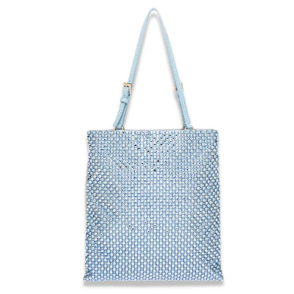 PRADA CELESTE CRYSTAL EMBELLISHED SATIN BAG