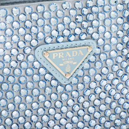 PRADA CELESTE CRYSTAL EMBELLISHED SATIN BAG