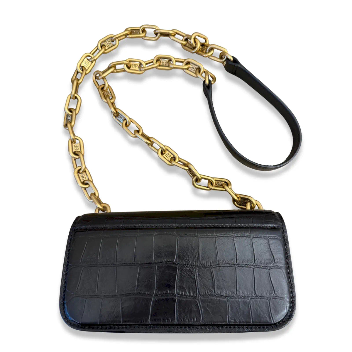 BALENCIAGA BLACK BB CHAIN BAG