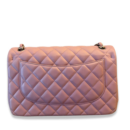 CHANEL PINK QUILTED JUMBO CLASSIC FLAP BAG