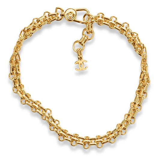 CHANEL GOLD CHAIN CC NECKLACE