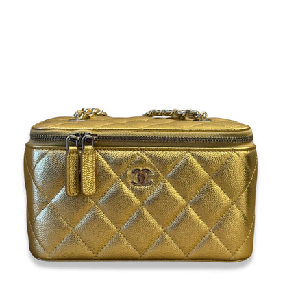 CHANEL GOLD CHAIN VANITY BAG