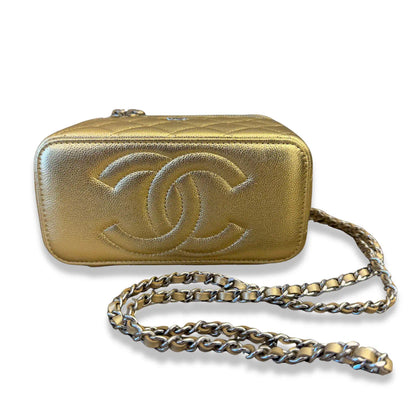 CHANEL GOLD CHAIN VANITY BAG