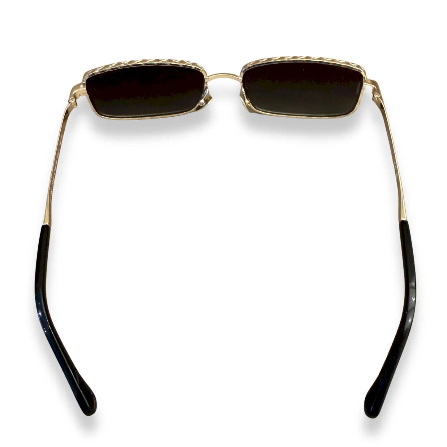 CHANEL GOLD RECTANGLE SUNGLASSES