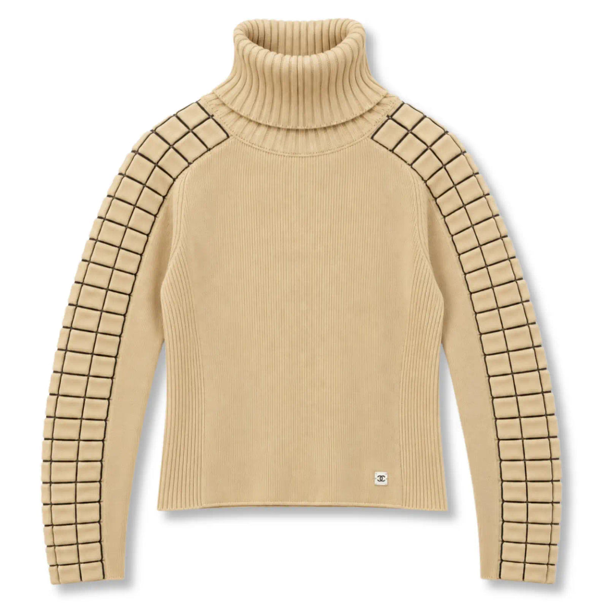 CHANEL NATA RIBBED TURTLENECK SWEATER
