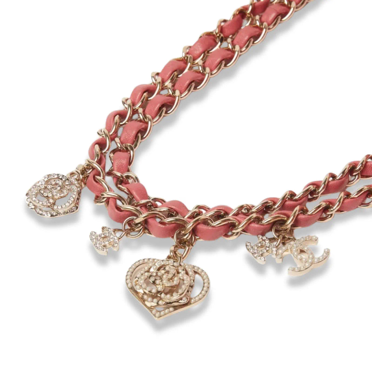 CHANEL PINK VALENTINE CHARM MEDIUM FLAP BAG