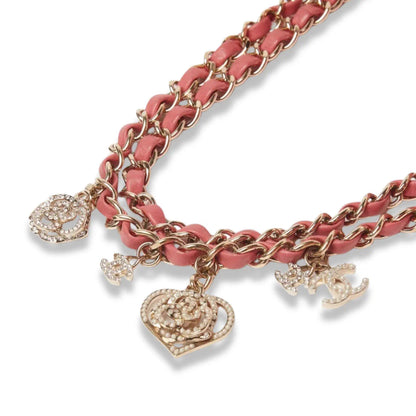 CHANEL PINK VALENTINE CHARM MEDIUM FLAP BAG